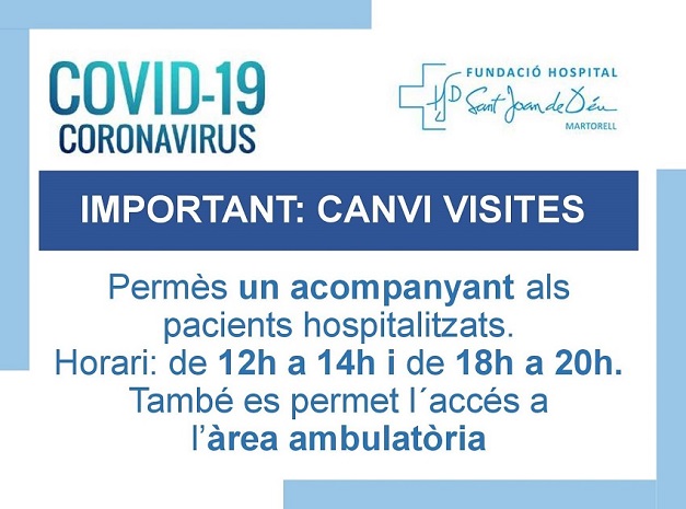 Canvi mesures visites FHSJDM