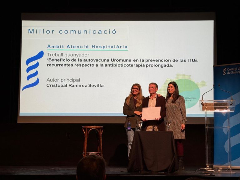 La Junta comarcal del COMB premia al Dr. Cristóbal Ramírez de la FHSJDM per un estudi sobre les infeccions urinàries recurrents