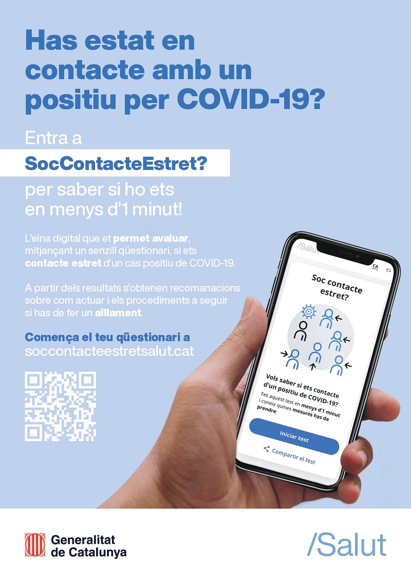Campanya Soc contacte estret? CatSalut FHSJDM Juliol 2021